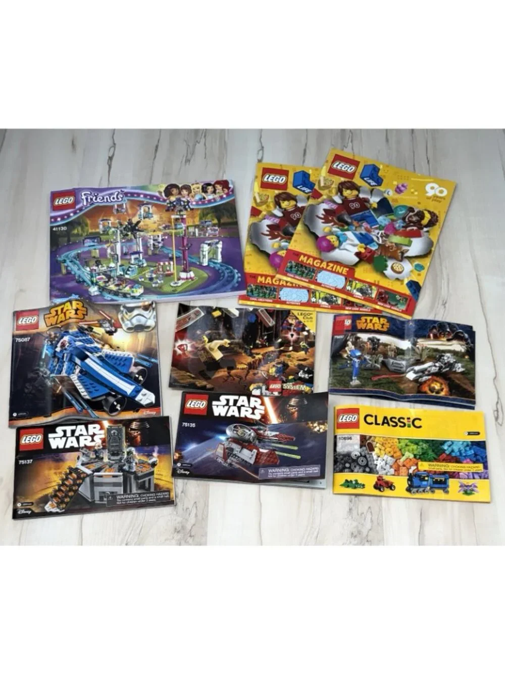 Lot 30 LEGO Instruction Book MANUALS Magazine Star Wars City Ninjago Brick Headz